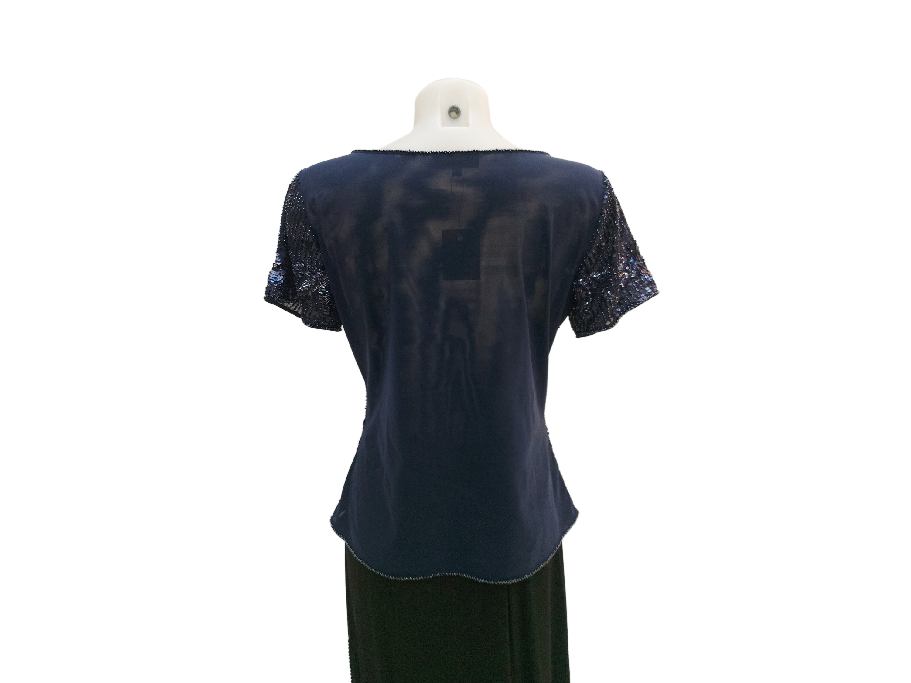 Luisa Spagnoli - Blusa in Paillettes Blu