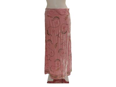 Scervino - Gonna Midi in Velluto Rosa