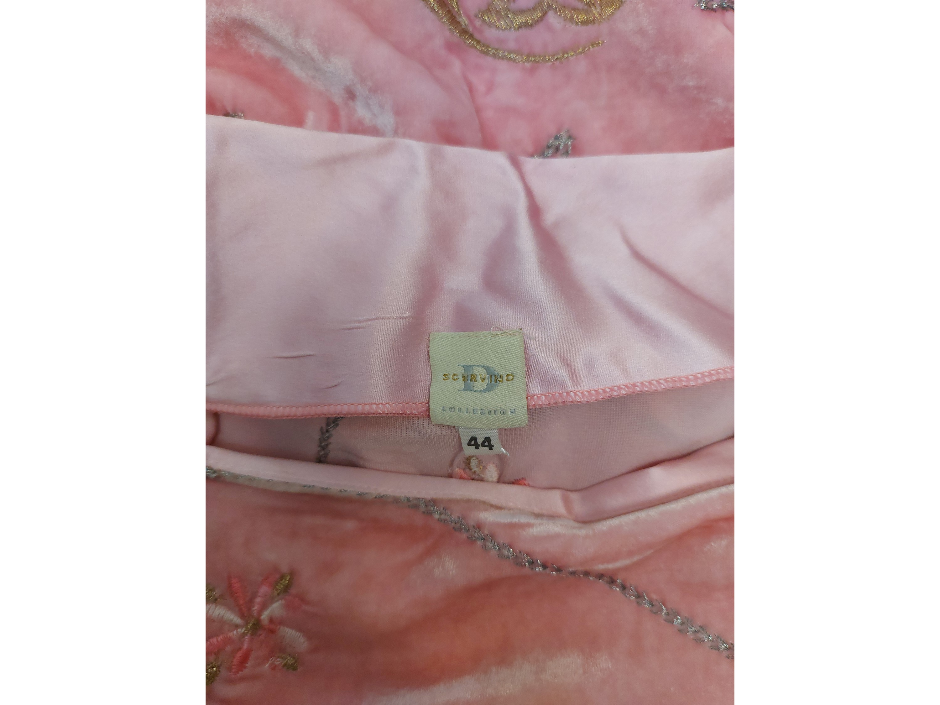 Scervino - Gonna Midi in Velluto Rosa