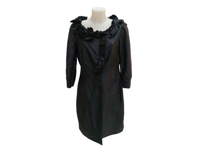 Abito in Shantung di Seta Blu