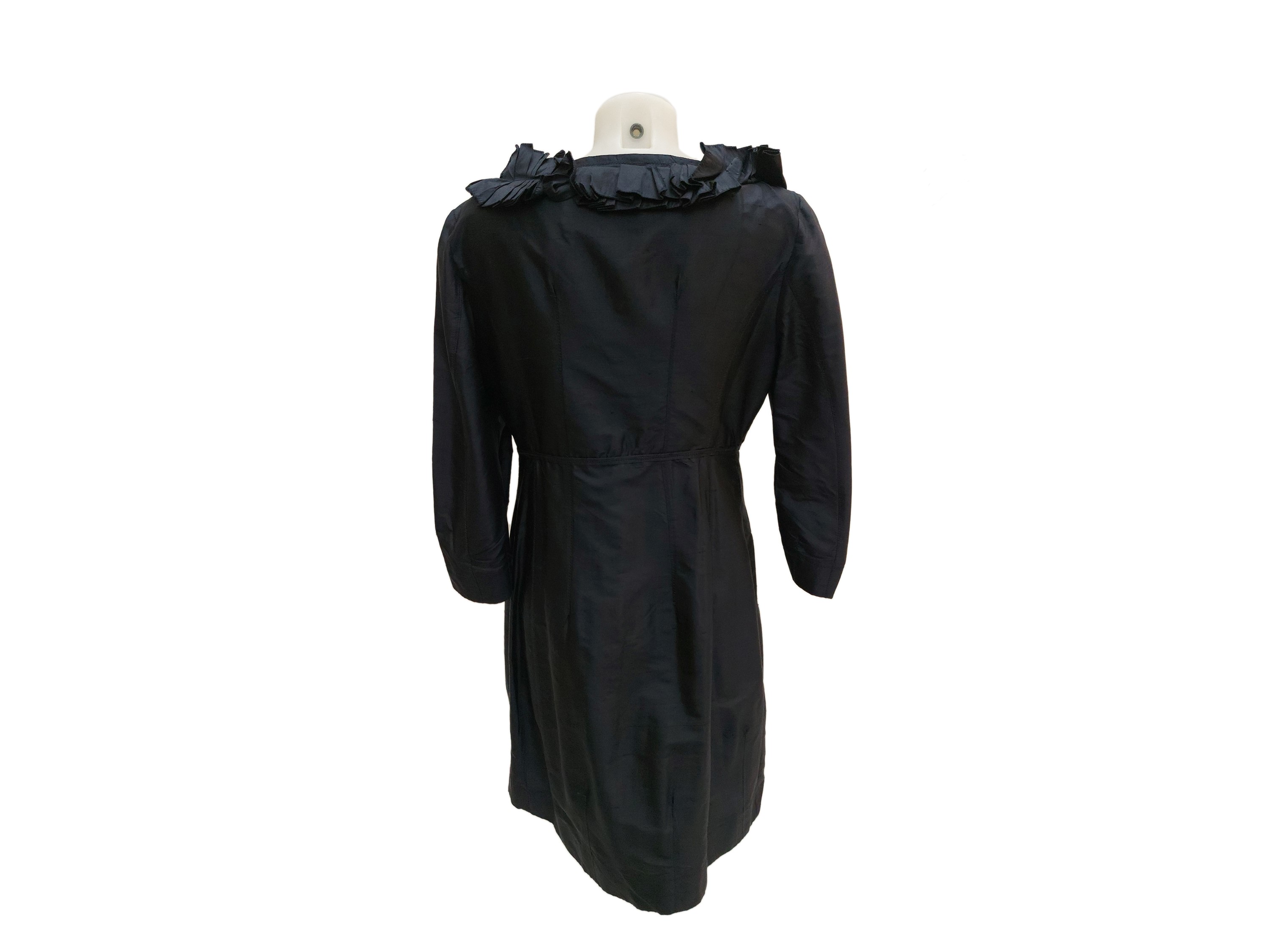 Abito in Shantung di Seta Blu