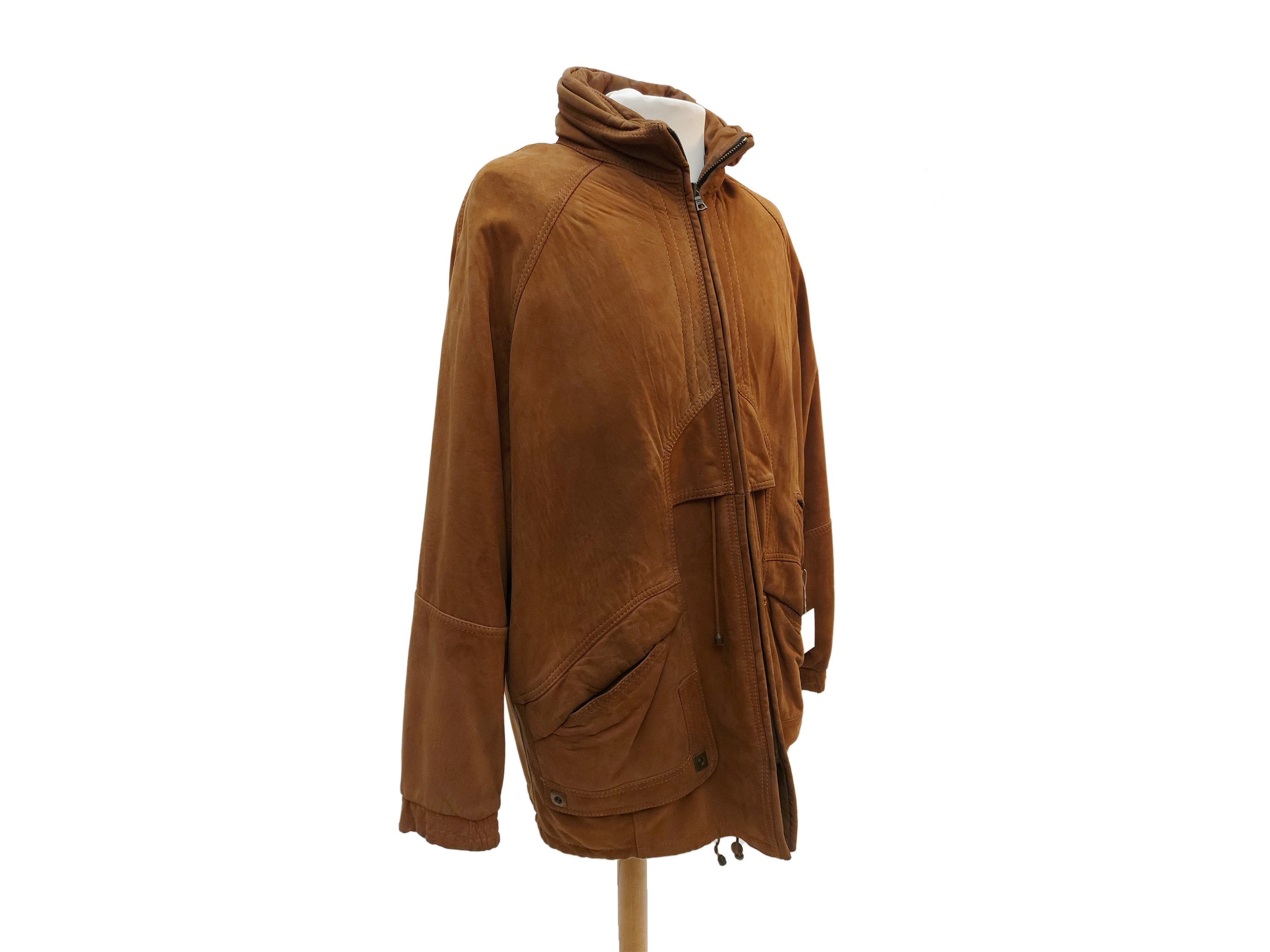 Giaccone da Uomo in Suede con Fodera in Pelliccia di Lupo