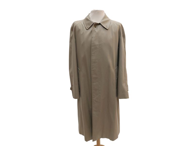 Burberrys, Trench da uomo beige con fodera tartan