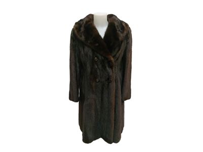 Cappotto in Pelliccia di Visone Marrone