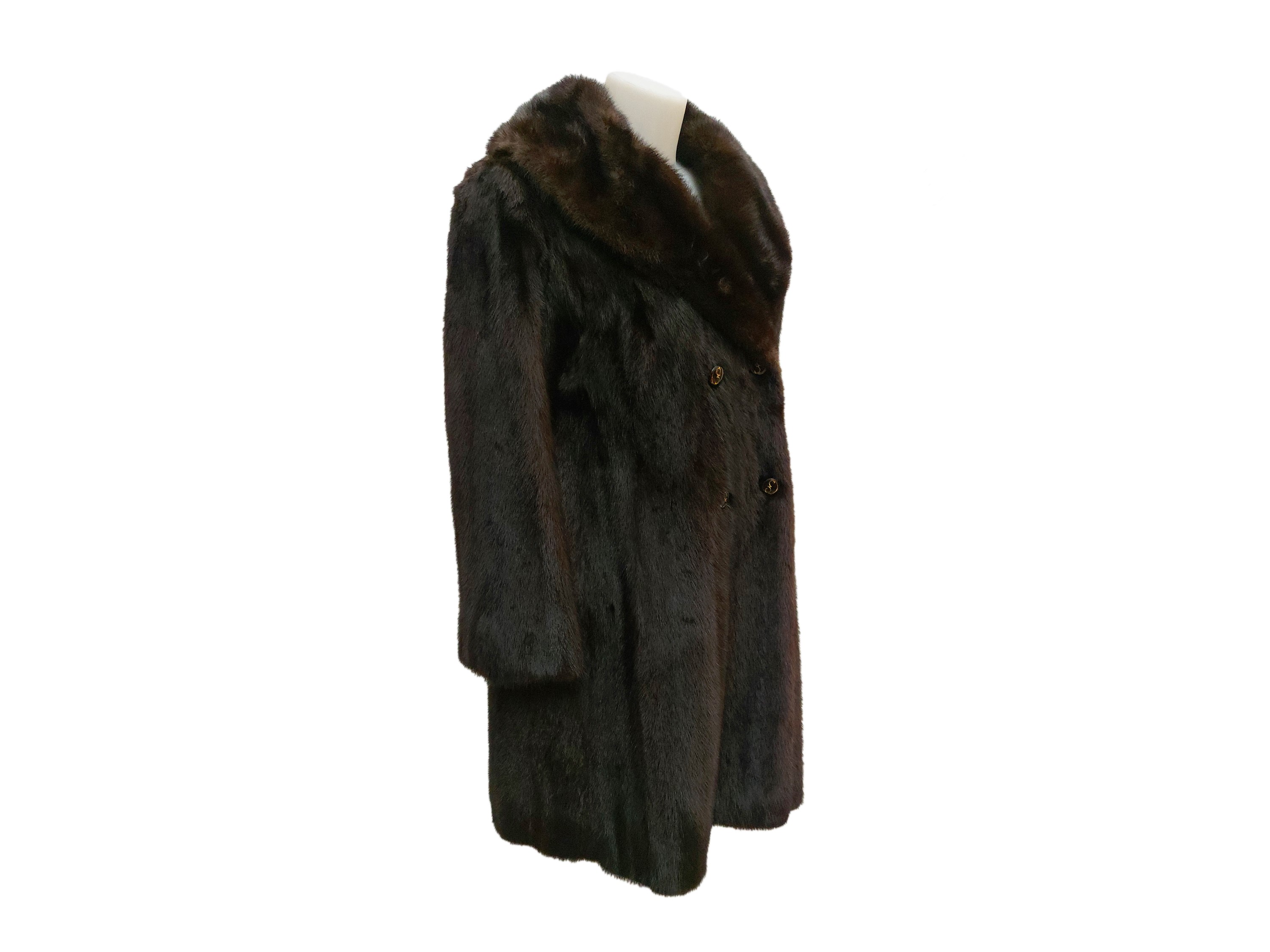 Cappotto in Pelliccia di Visone Marrone