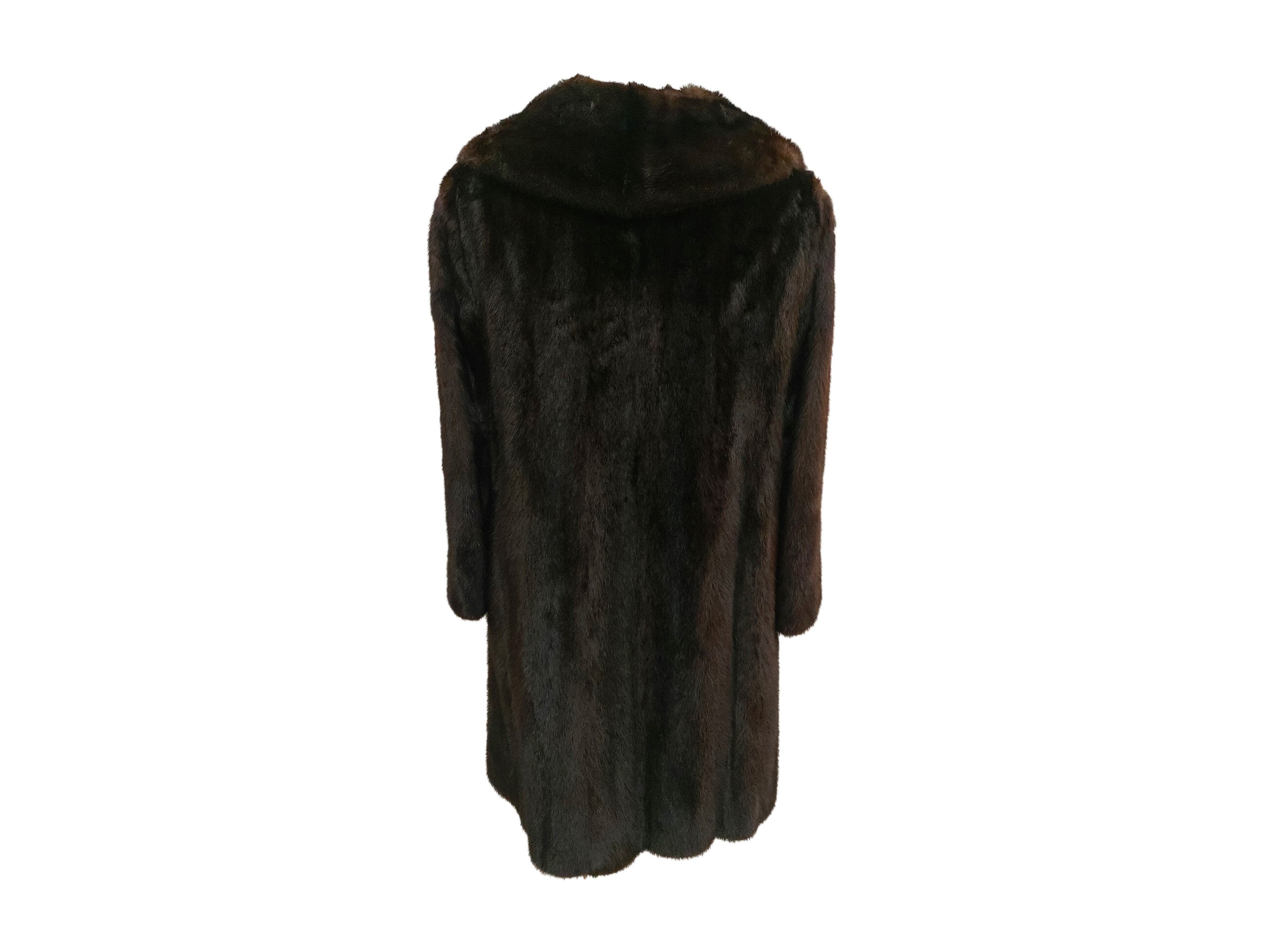 Cappotto in Pelliccia di Visone Marrone