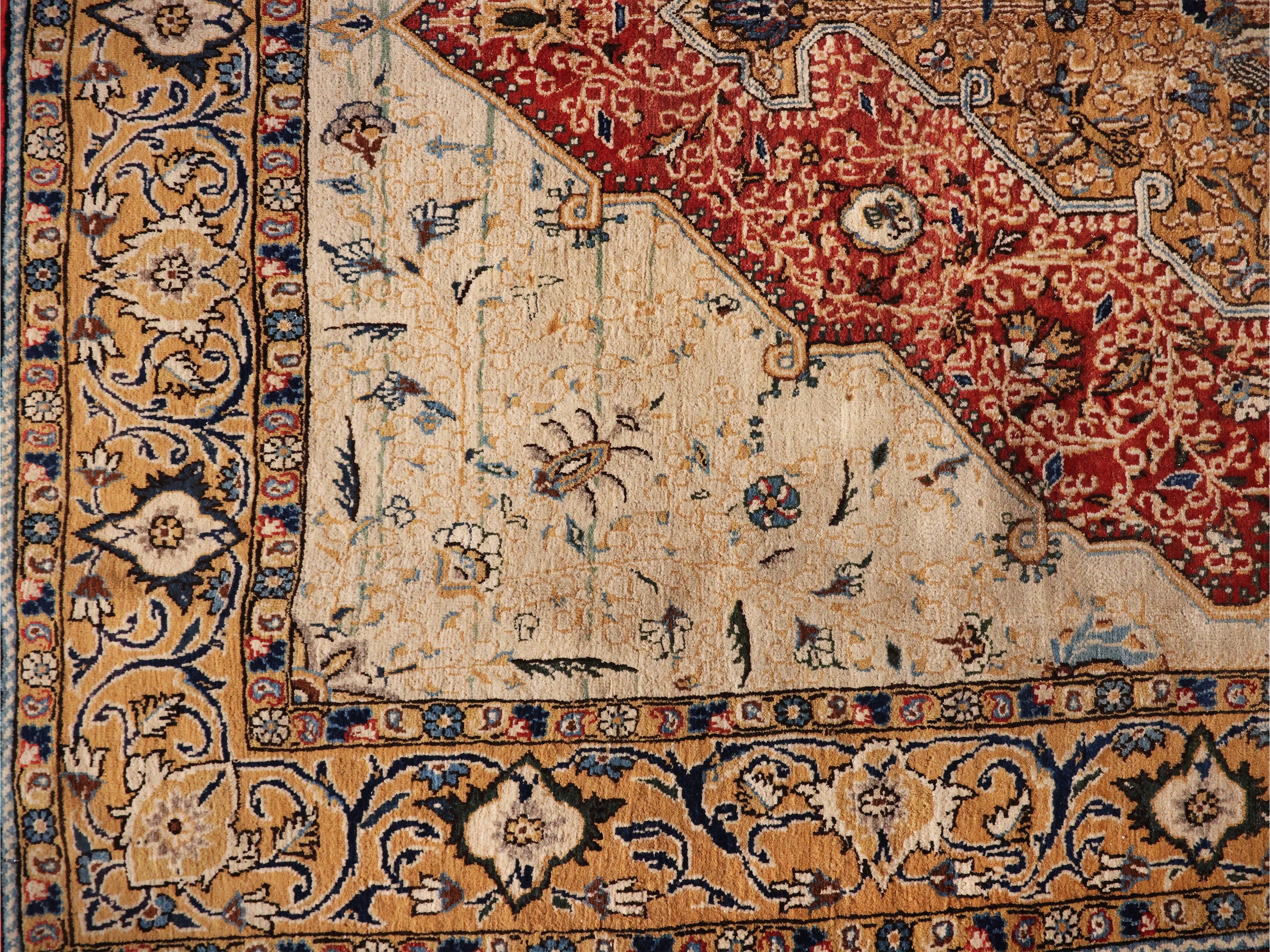 Tappeto persiano Qum extra fine, cm 205x140, 1925