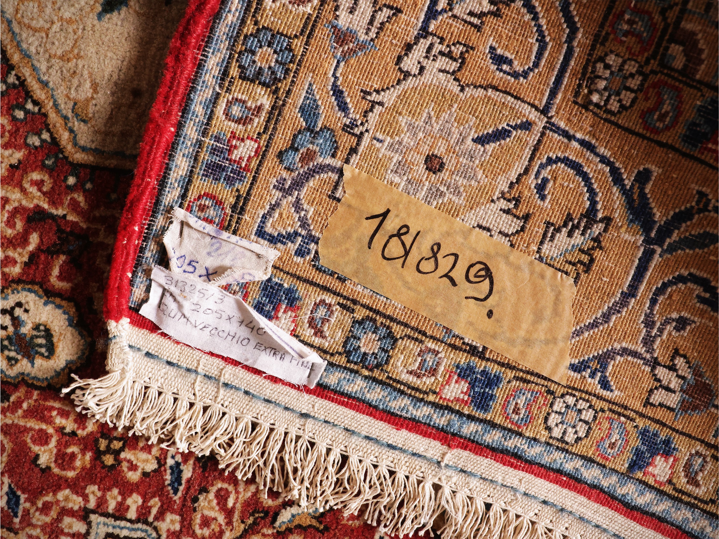 Tappeto persiano Qum extra fine, cm 205x140, 1925