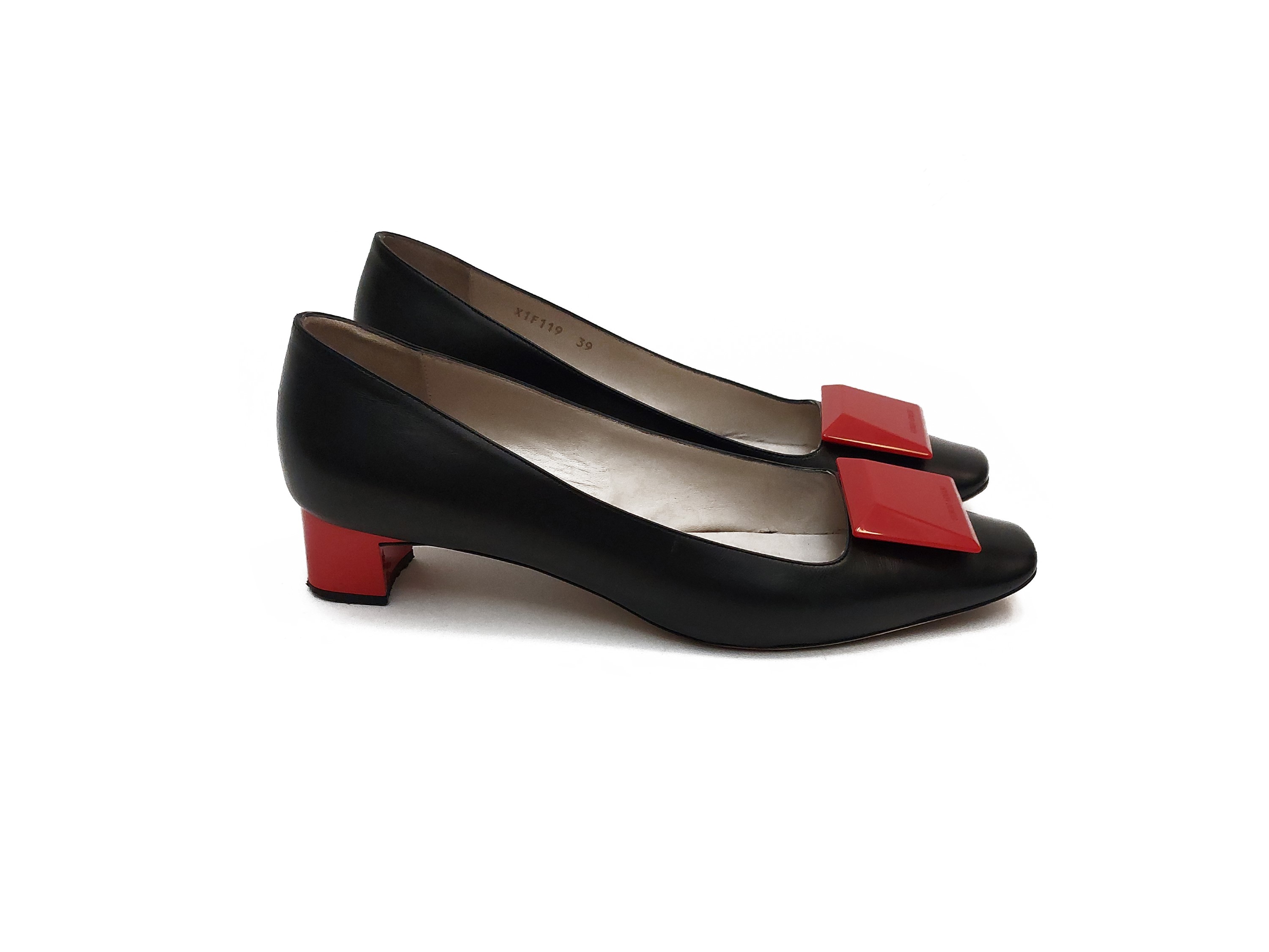 Giorgio Armani, Ballerine in pelle nera con tacco 3