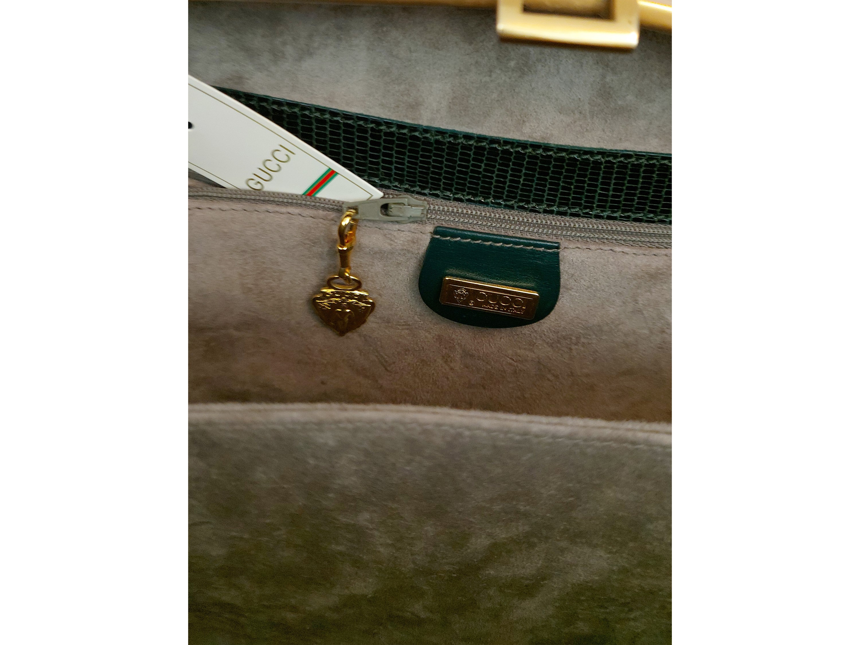Gucci, Borsa a tracolla in lucertola verde, Anni Sessanta