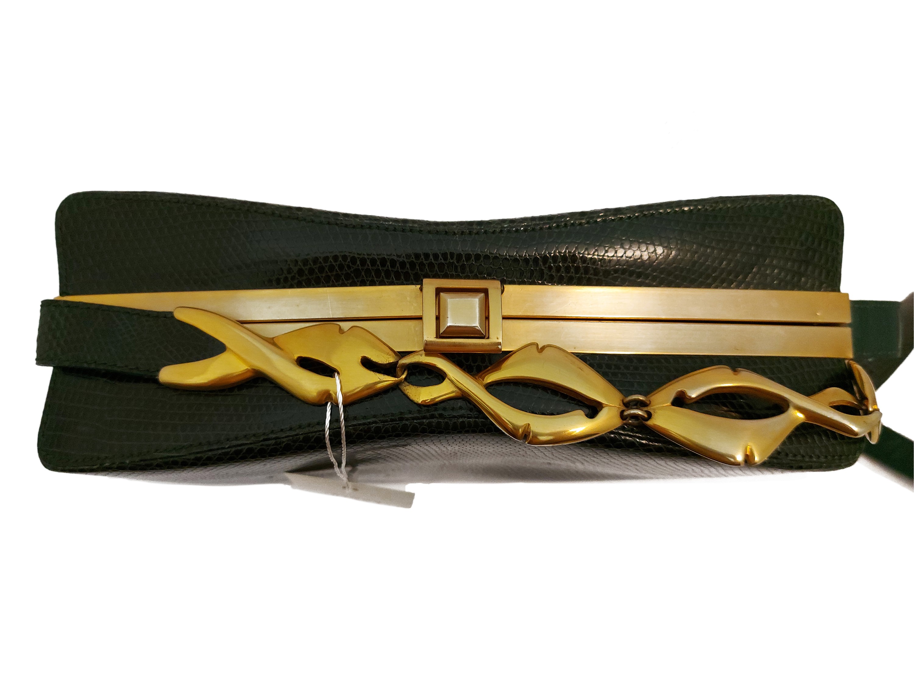 Gucci, Borsa a tracolla in lucertola verde, Anni Sessanta