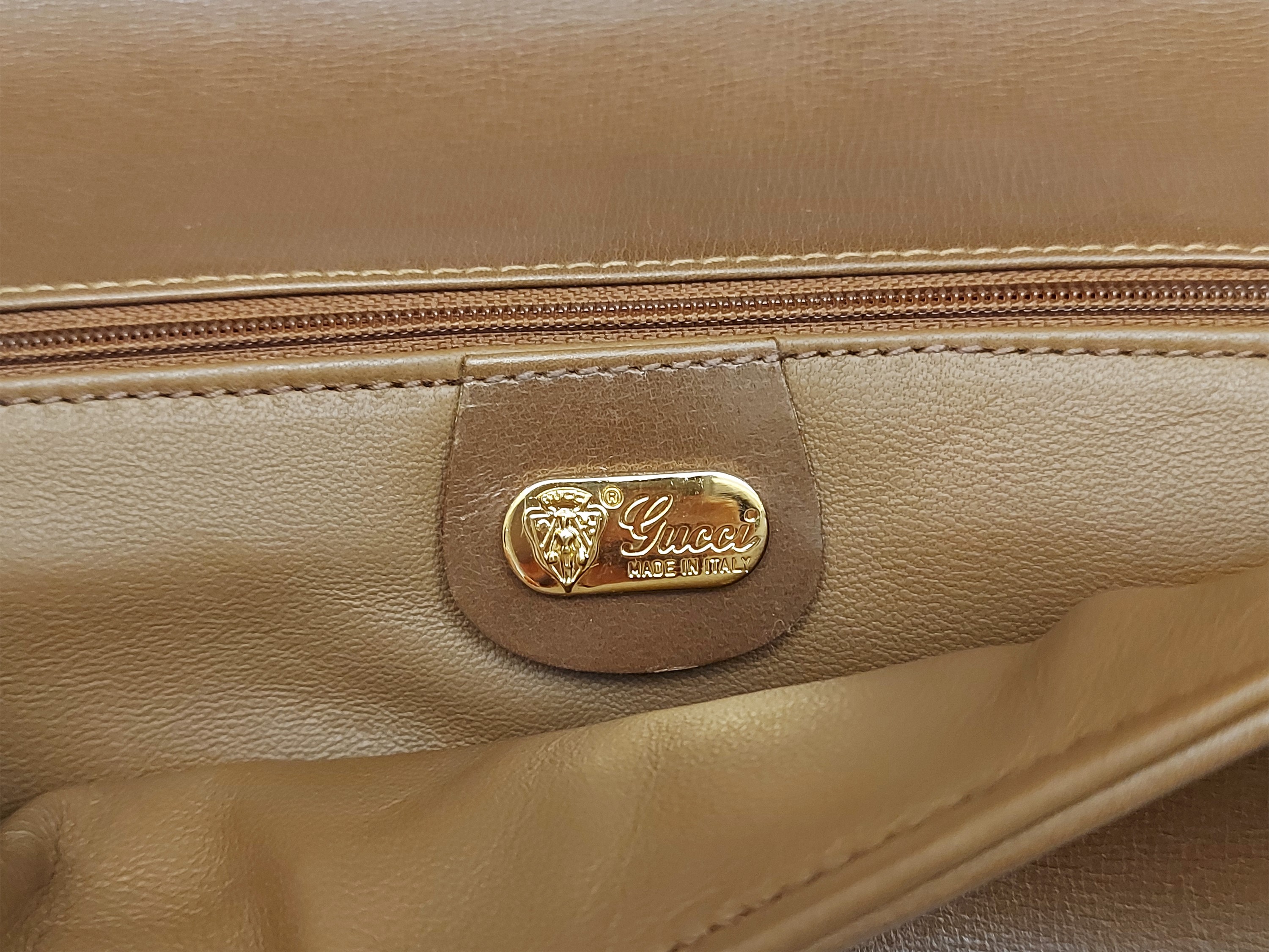 Gucci, Borsa a tracolla in lucertola color cognac, Anni Sessanta