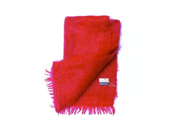 Scialle in mohair ciliegia
