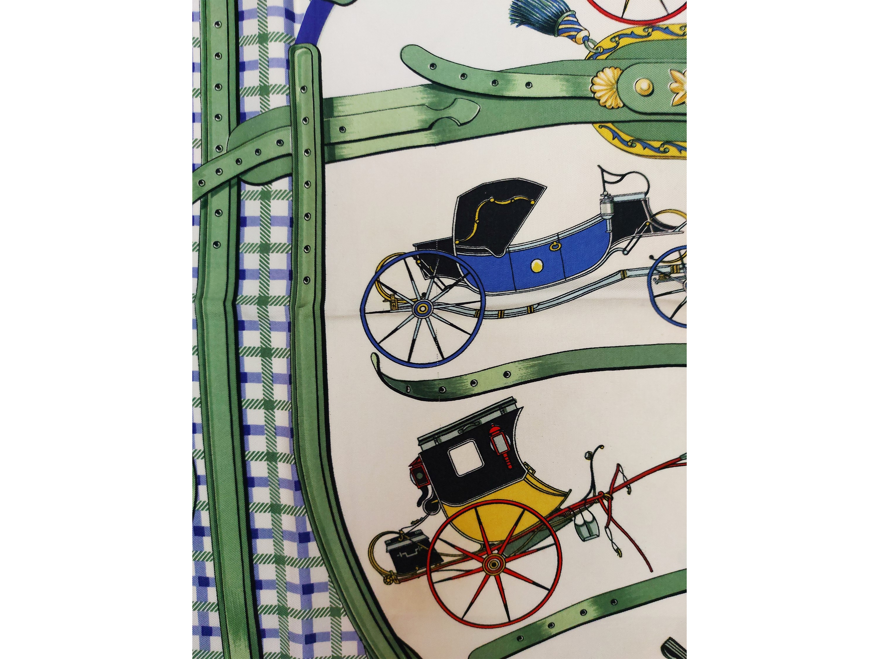 Hermès - Foulard in seta "Les voitures Nouvelles"