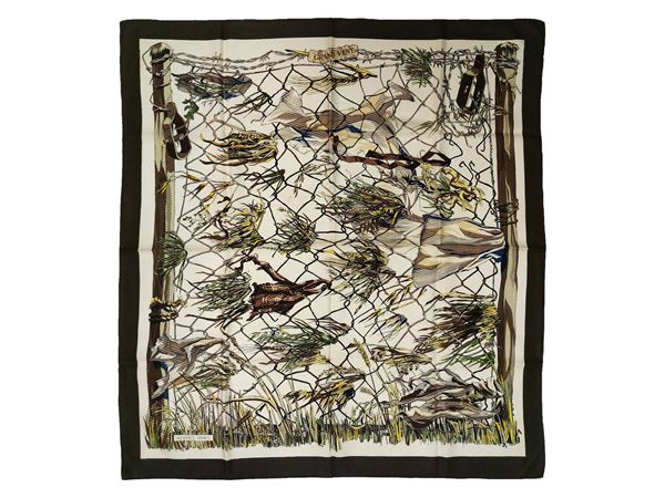 Hermès - "Gran Vent" silk scarf