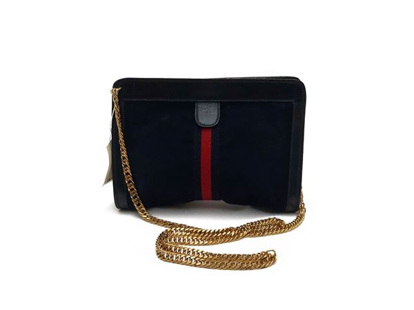 Gucci - Truosse in camoscio e pelle blu