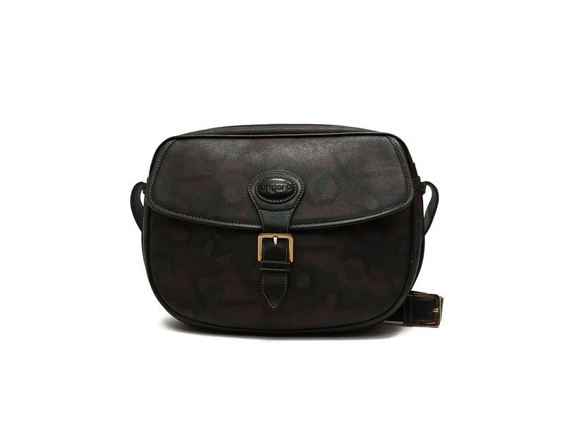 Ungaro, Borsa a tracolla camouflage in pelle marrone