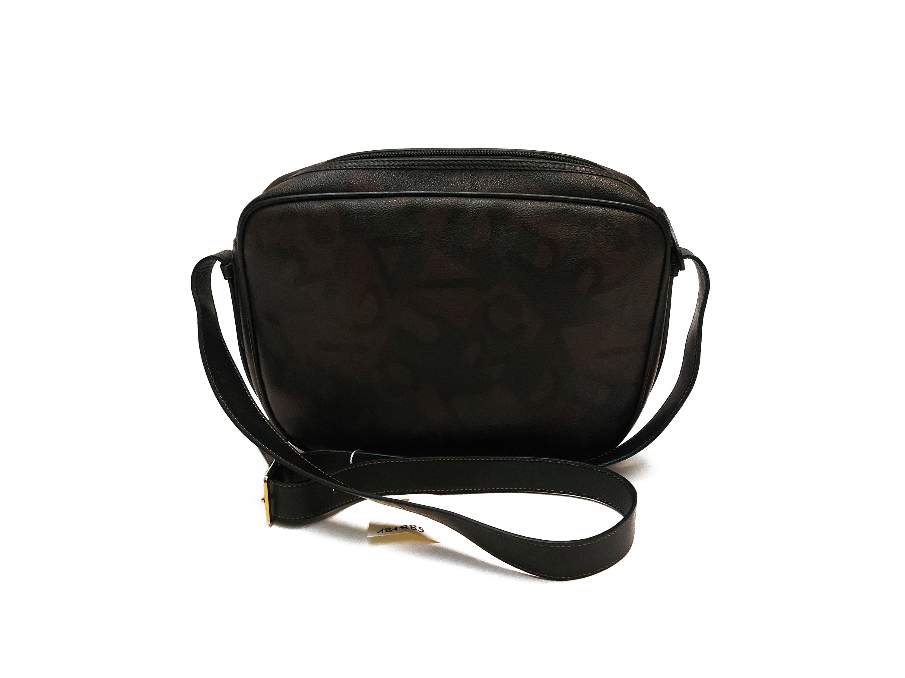 Ungaro, Borsa a tracolla camouflage in pelle marrone