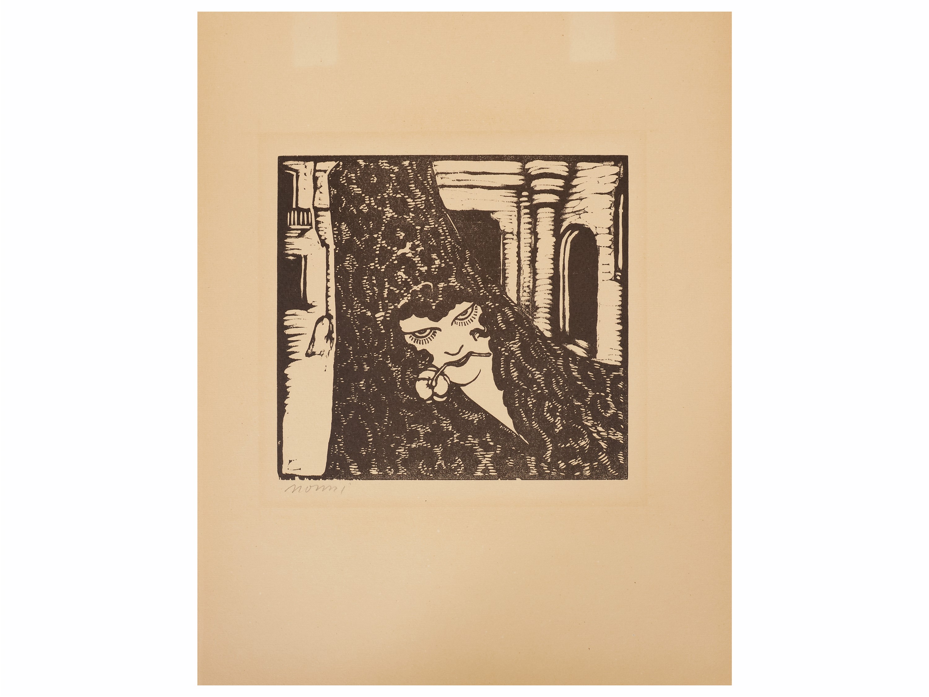 Francesco Nonni - Due xilografie firmate, cm 30x24