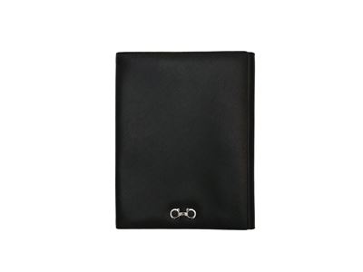 Salvatore Ferragamo, Porta tablet in pelle nera con dust bag