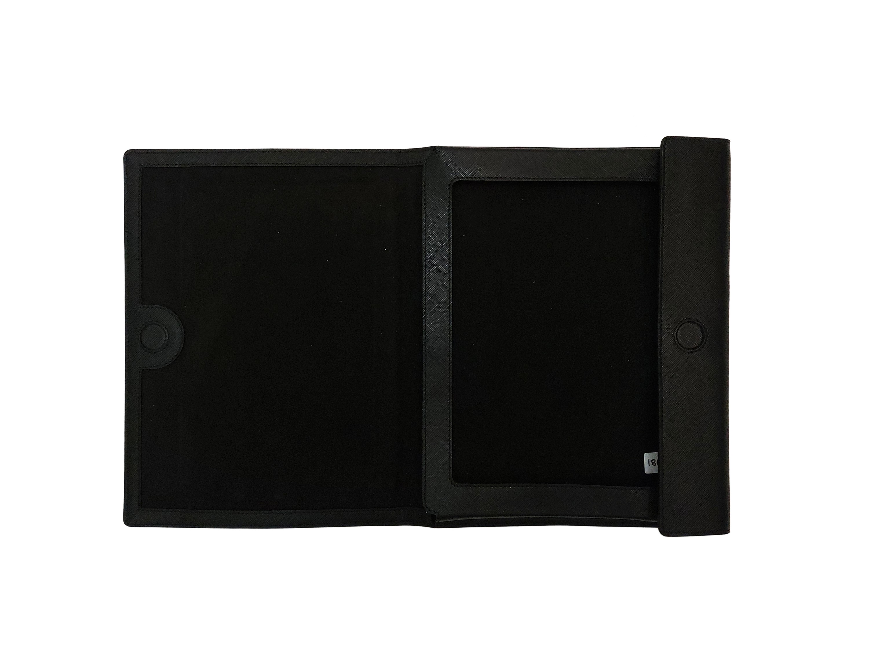 Salvatore Ferragamo, Porta tablet in pelle nera con dust bag