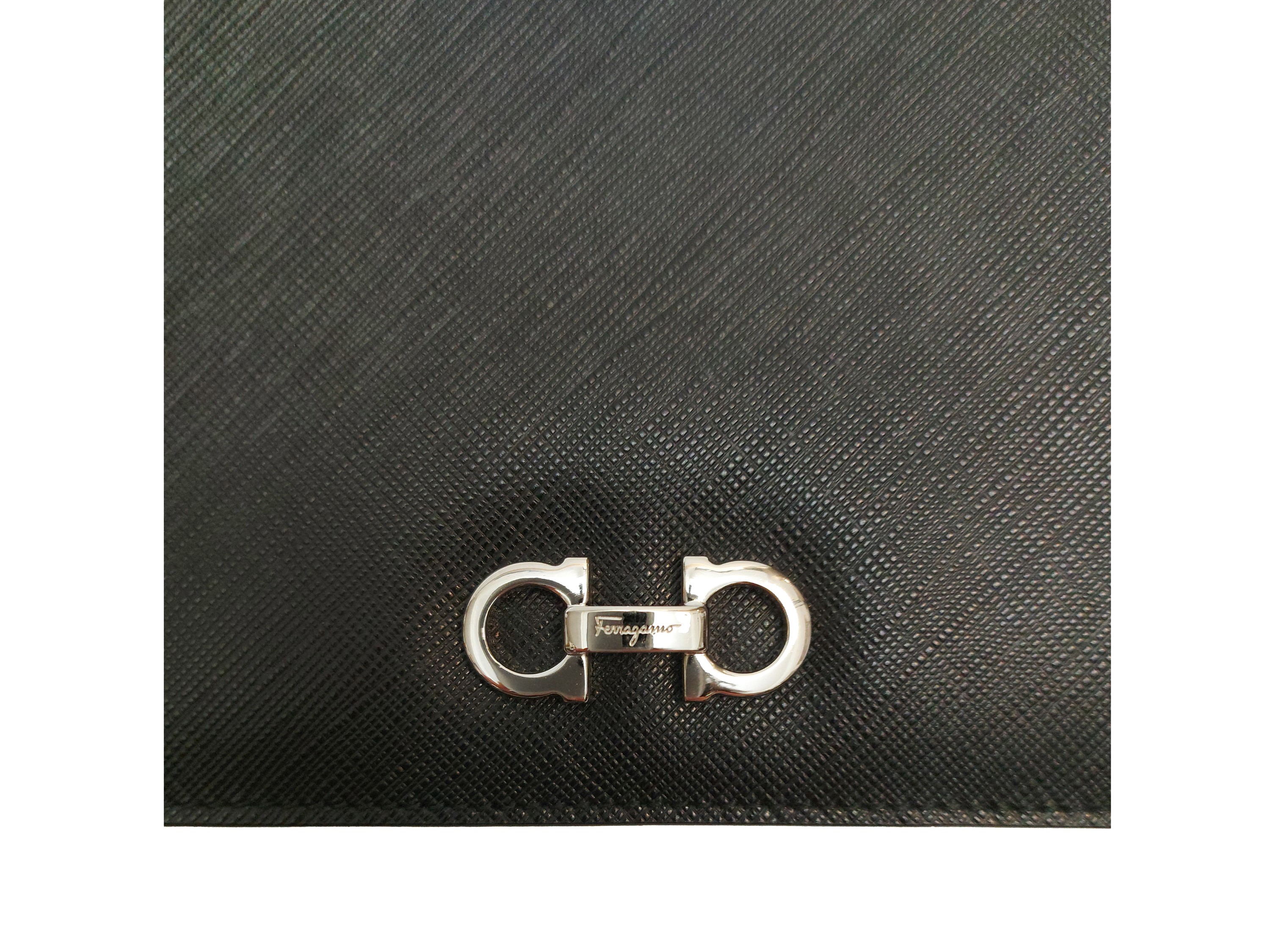 Salvatore Ferragamo, Porta tablet in pelle nera con dust bag