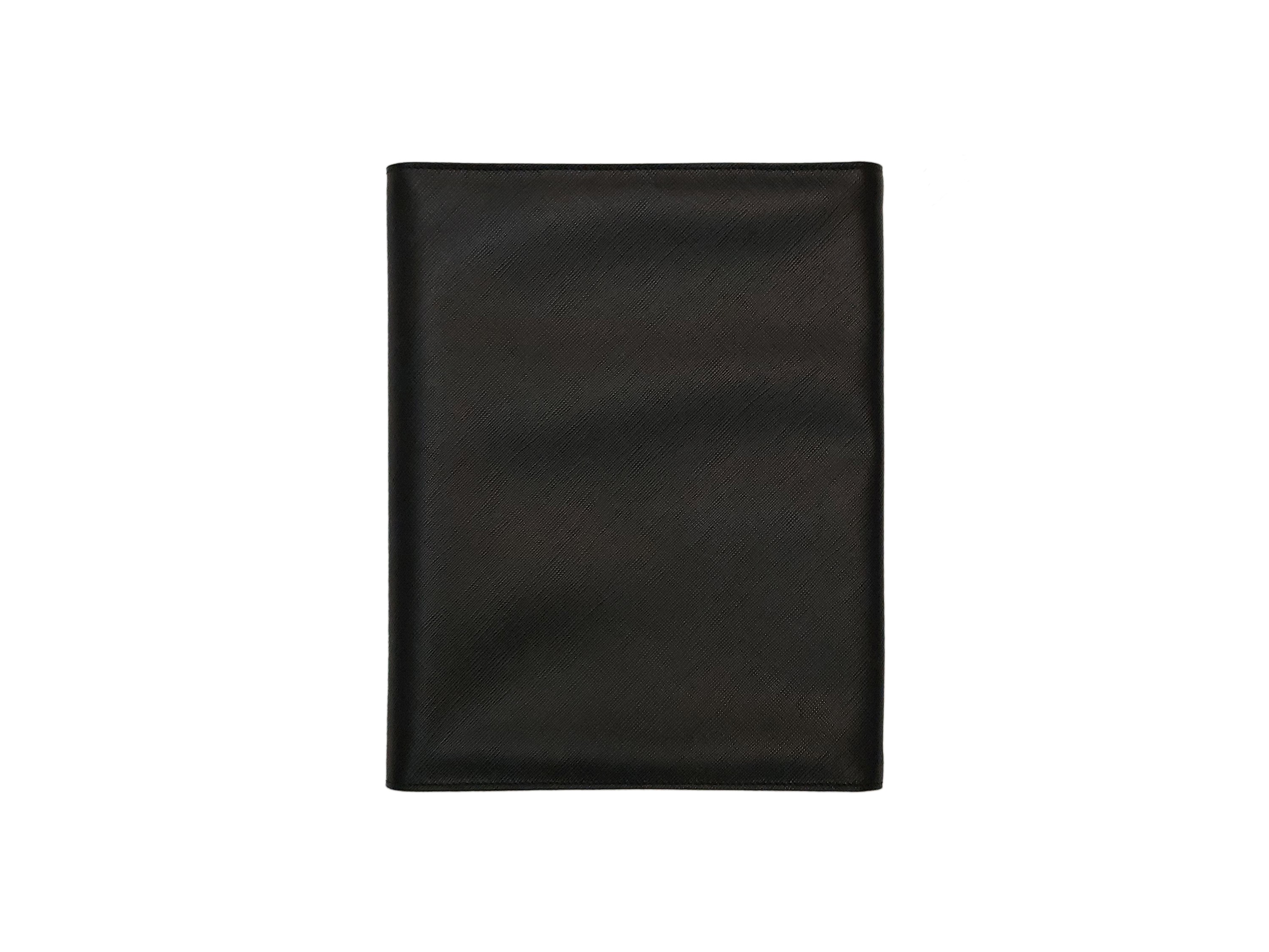 Salvatore Ferragamo, Porta tablet in pelle nera con dust bag