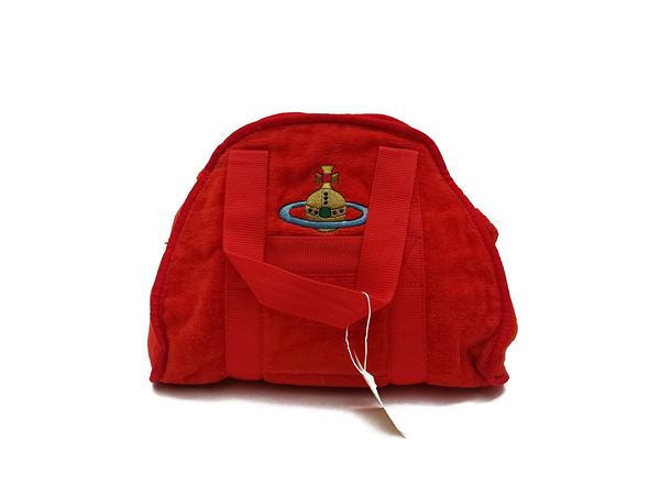 Vivienne Westwood - Borsetta a mano in ciniglia rossa