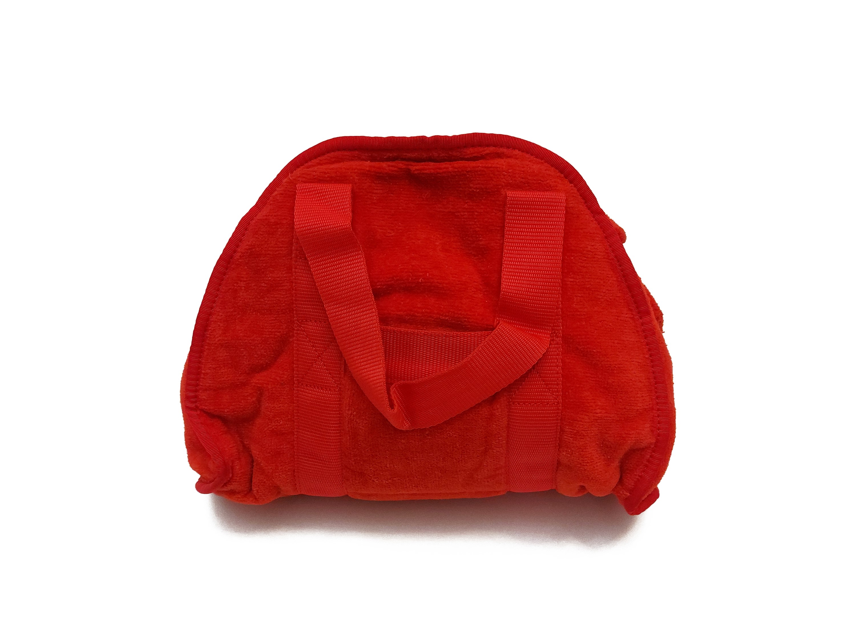 Vivienne Westwood, Borsetta a mano in ciniglia rossa con fodera in tessuto nero