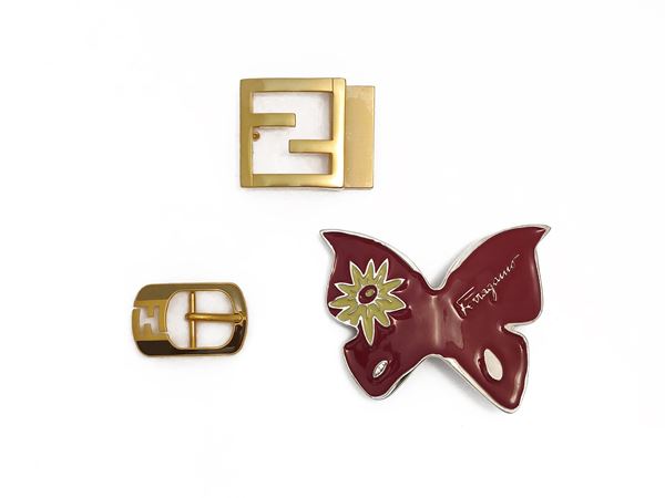 Fendi/Ferragamo - Tre fibbie  - Asta Vintagemania - Maison Bibelot - Casa d'Aste Firenze - Milano