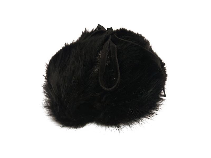 Malo - Cappello in Camoscio e Pelliccia di Visone Nero