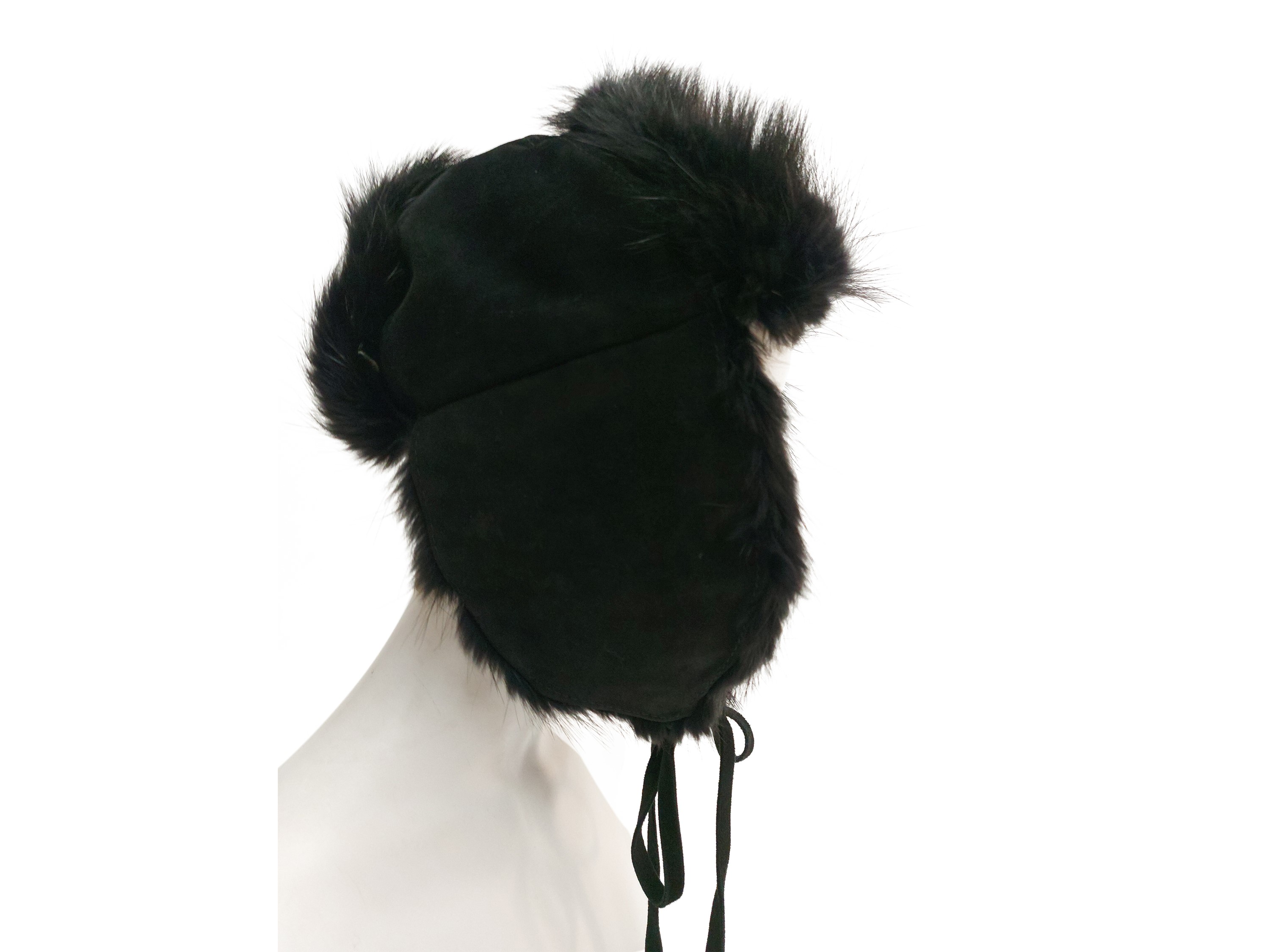 Malo - Cappello in Camoscio e Pelliccia di Visone Nero