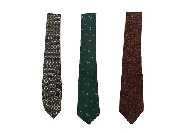 Lotto di tre cravatte in seta  - Asta Vintagemania - Maison Bibelot - Casa d'Aste Firenze - Milano