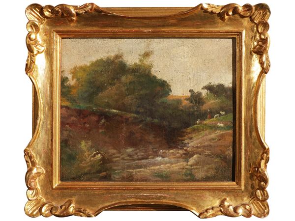 Paesaggio con pastorella