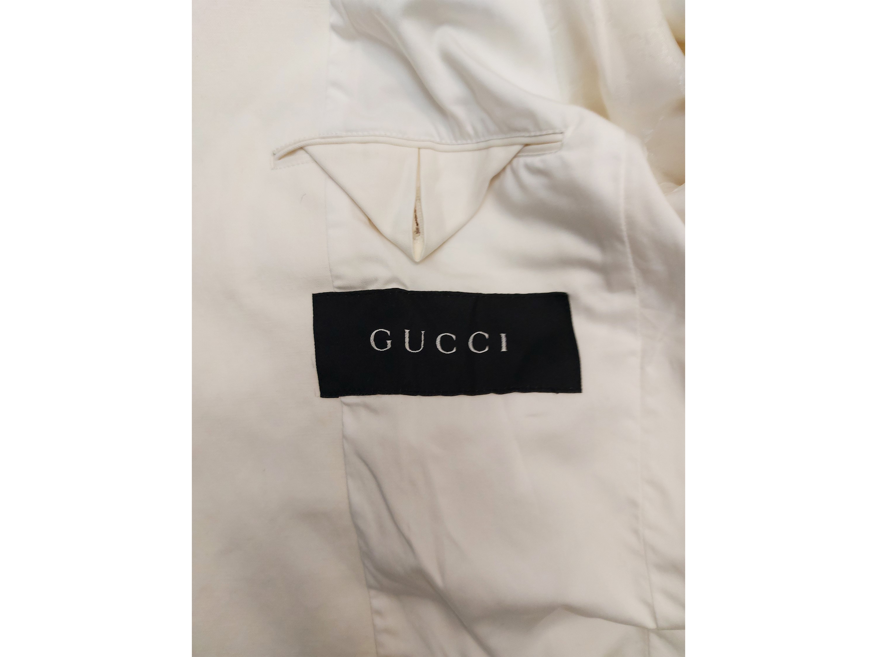 Gucci - Giacca in Lana e Seta Bianca