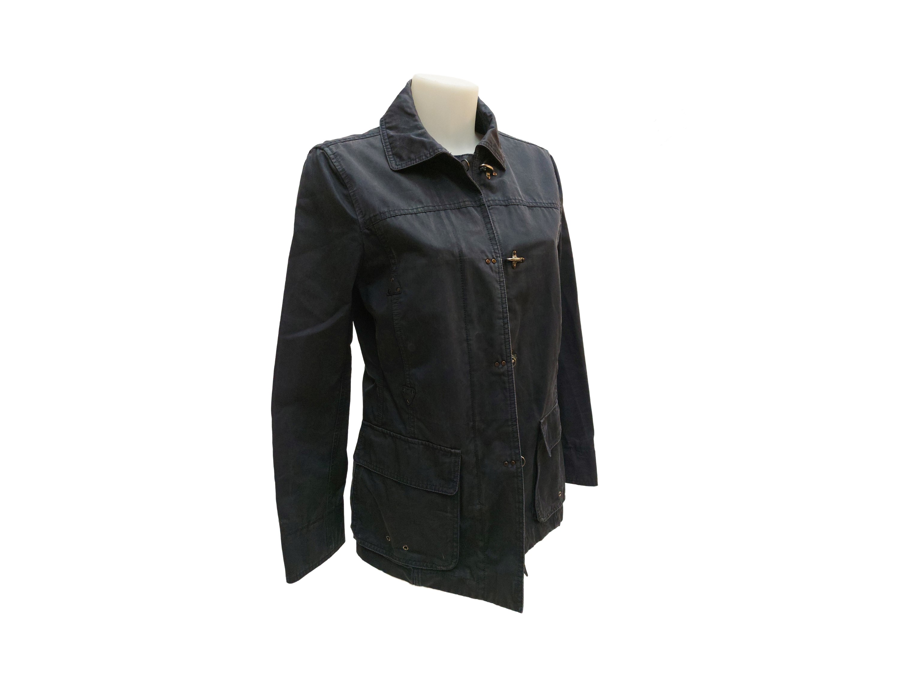 Fay - Giacca 4 Ganci in Cotone Délavé Blu