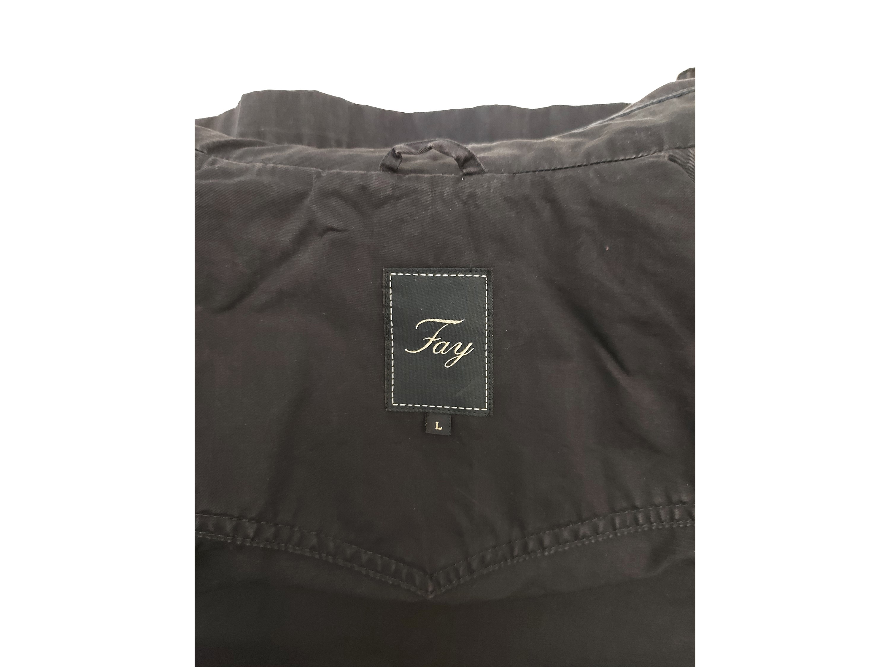 Fay - Giacca 4 Ganci in Cotone Délavé Blu