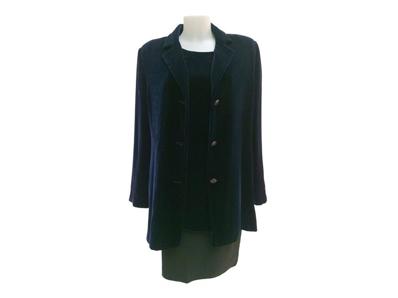 Luisa Spagnoli - Giacca e Top in Velluto Blu