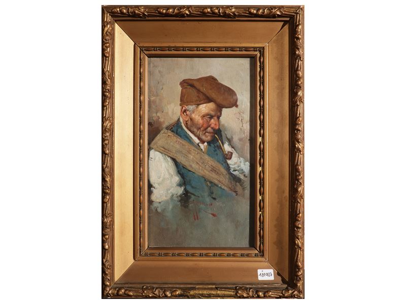 Carmine Ciardiello - Ritratto di anziano con pipa