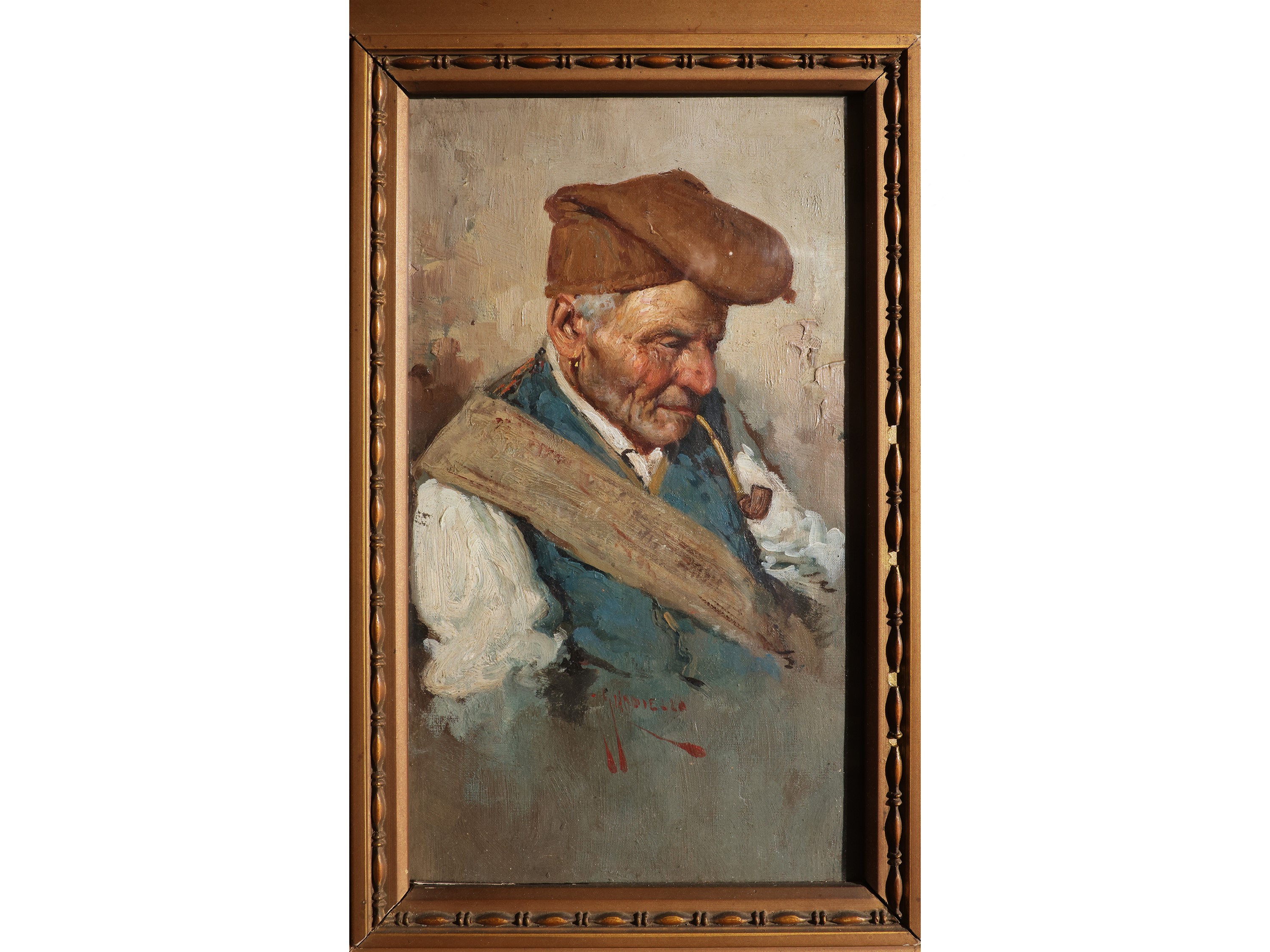 Carmine Ciardiello - Ritratto di anziano con pipa