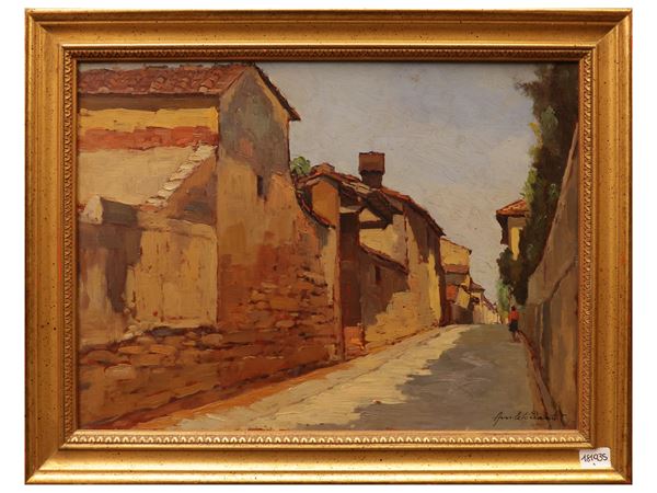 Amleto Danti - Scorcio di strada fiorentina