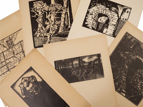 Lot of woodcuts: various authors