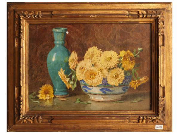 Still life with sunflowers
