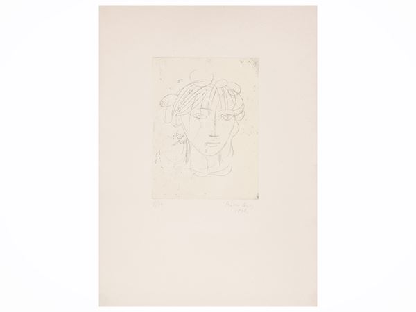 Primo Conti : Portrait 1978  - Auction Collectible Graphics - Maison Bibelot - Casa d'Aste Firenze - Milano