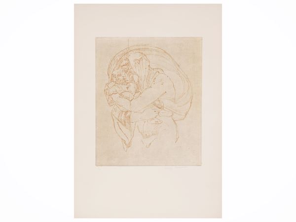 Lorenzo Tornabuoni : Figure nel diluvio  - Auction Collectible Graphics - Maison Bibelot - Casa d'Aste Firenze - Milano