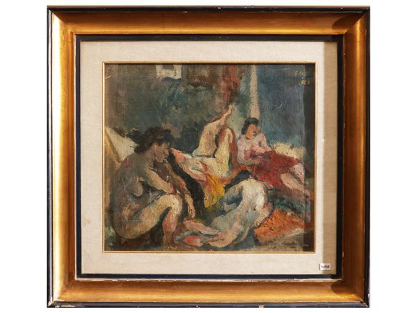 Ennio Pozzi - Composizione con figure femminili 1945