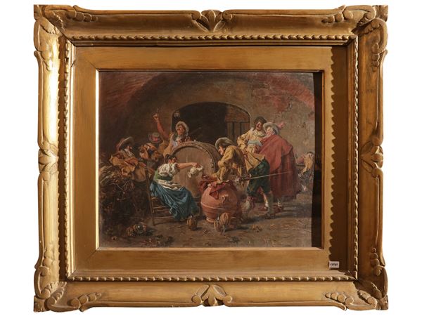 Da Francesco Vinea - Interior of tavern with characters