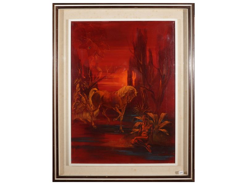 Mario D'elia - Rimembranze 1979, olio su tela