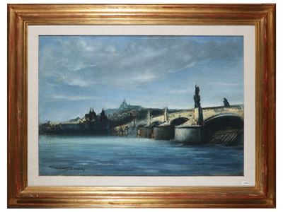 Praga, olio su tela, cm 50x70