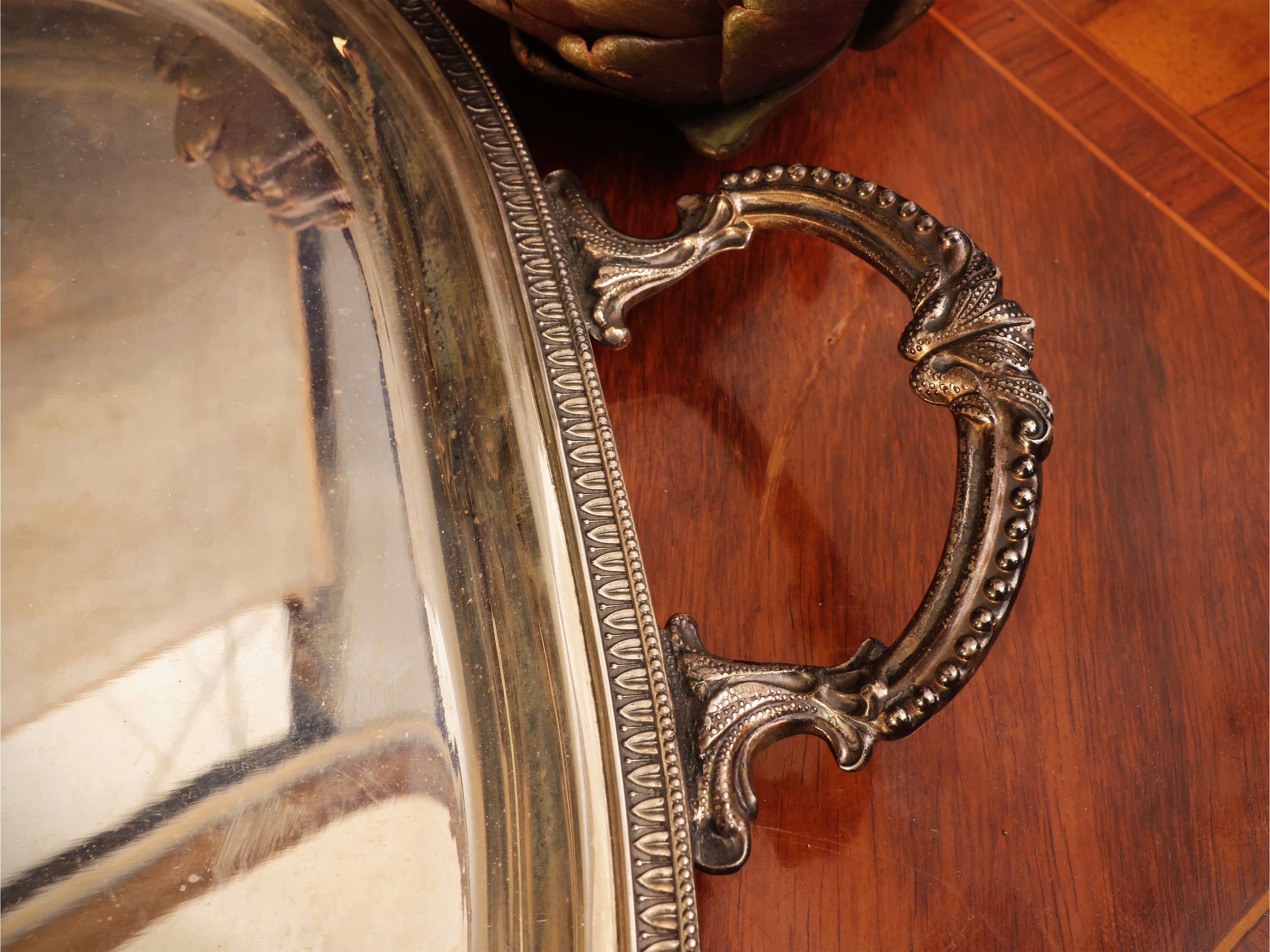 Vassoio ovale in argento